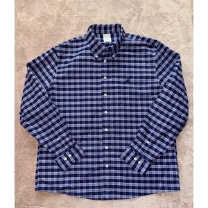 Brooks Brothers Men's‎ Slim Shirt Oxford Check Purple Button Down Size XL